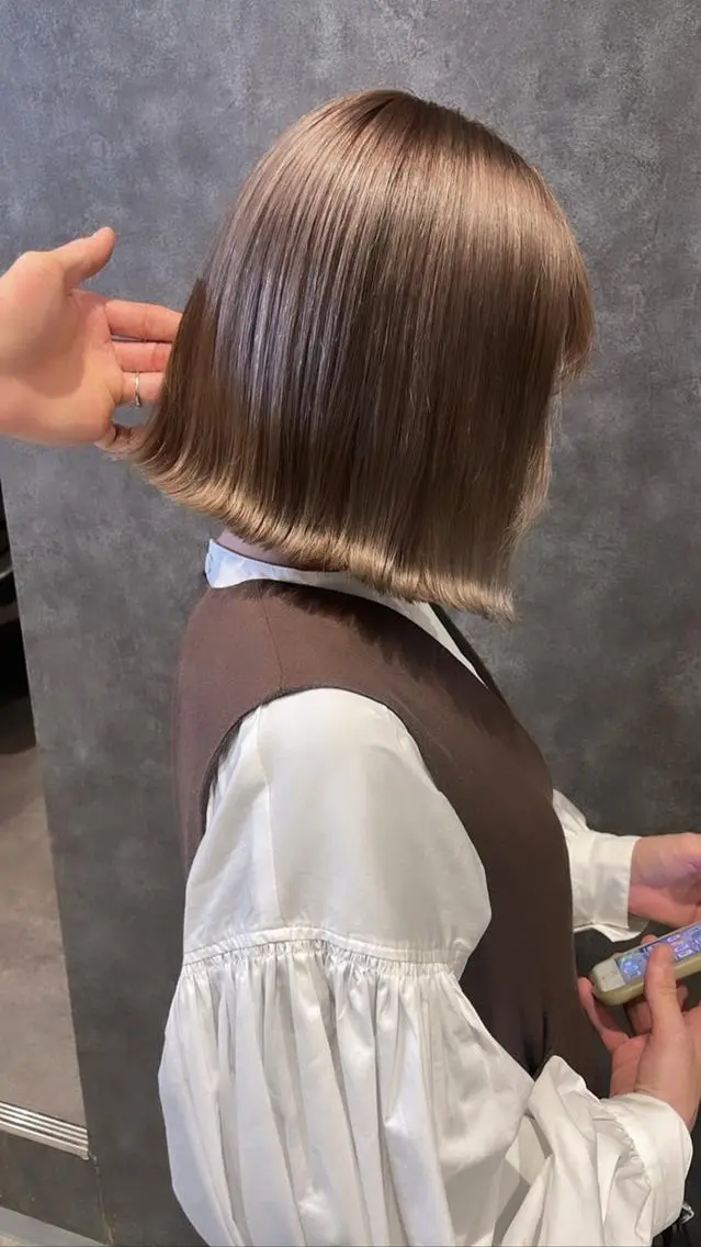 ミディアム 外国人風カラー ハイライト 髪質改善 似合わせカット トリートメント カット ヘアセット BUCKS【天王寺】 バックス【駅30秒】のヘアスタイル