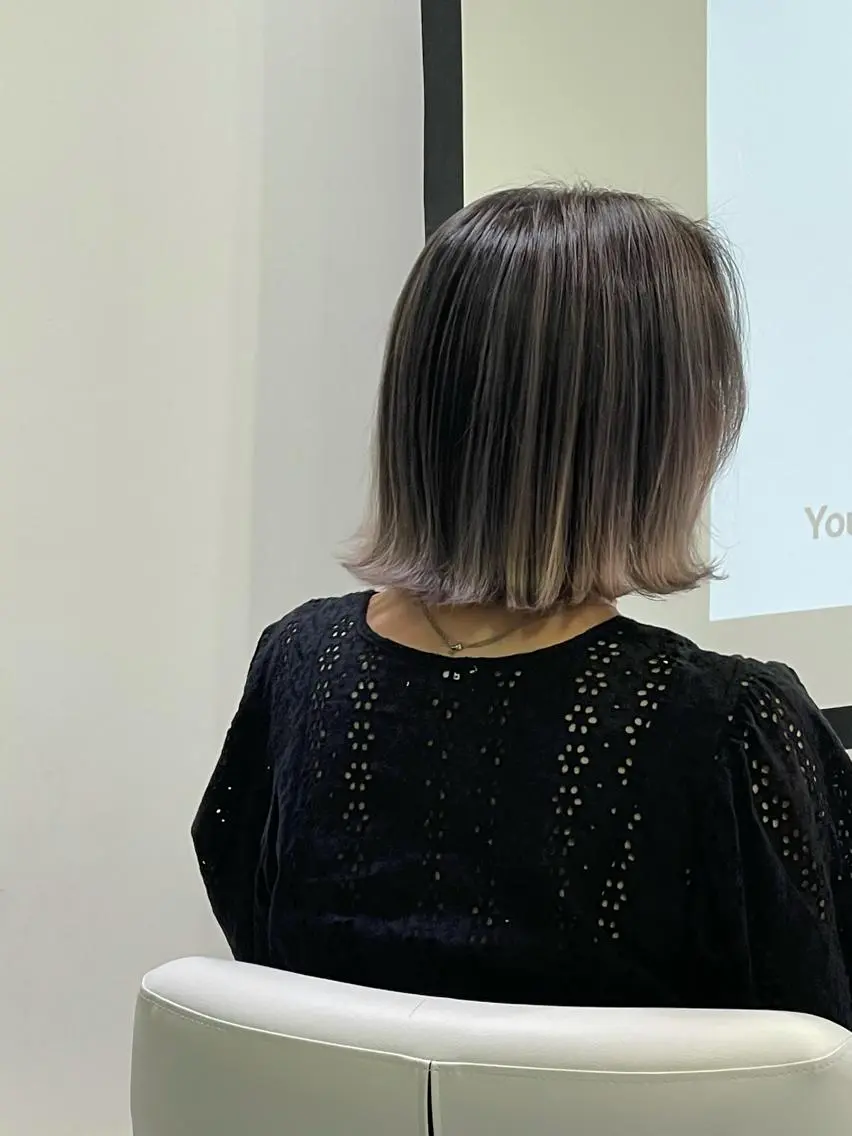 ミディアム カラー 似合わせカット得意 仁井亮のヘアスタイル