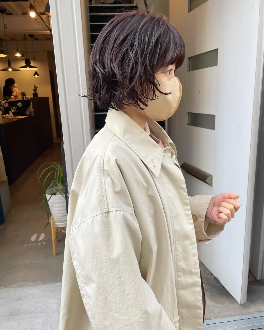 ショート パーマ やまさきえりこ ニュアンスパーマのヘアスタイル