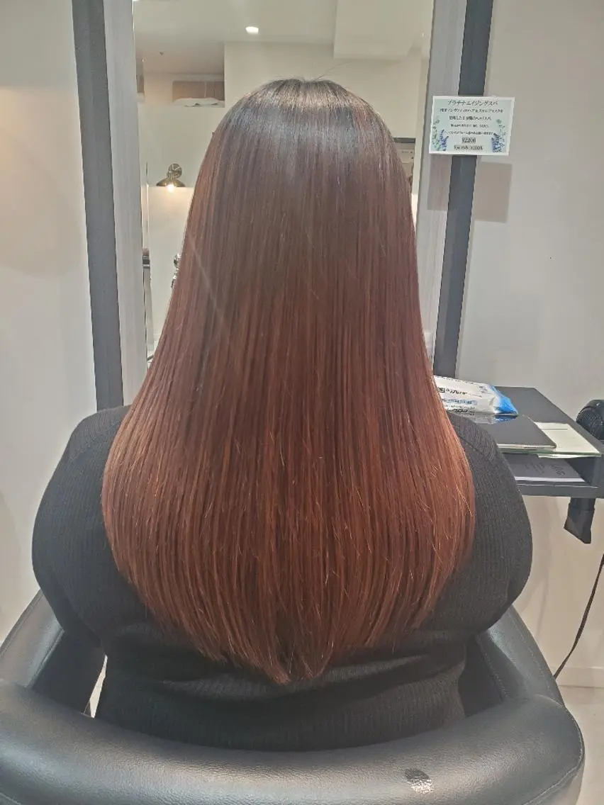 ロング カット トリートメント はんだ さきえのヘアスタイル