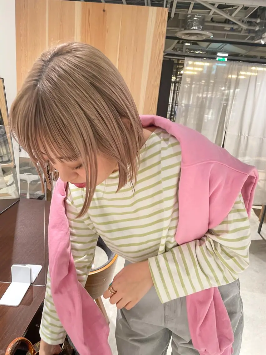 ショート カラー ハイトーンカラー ボブ カット ヘアカラー トリートメント ヘアセット センスをお届けします 大谷将生infpのヘアスタイル