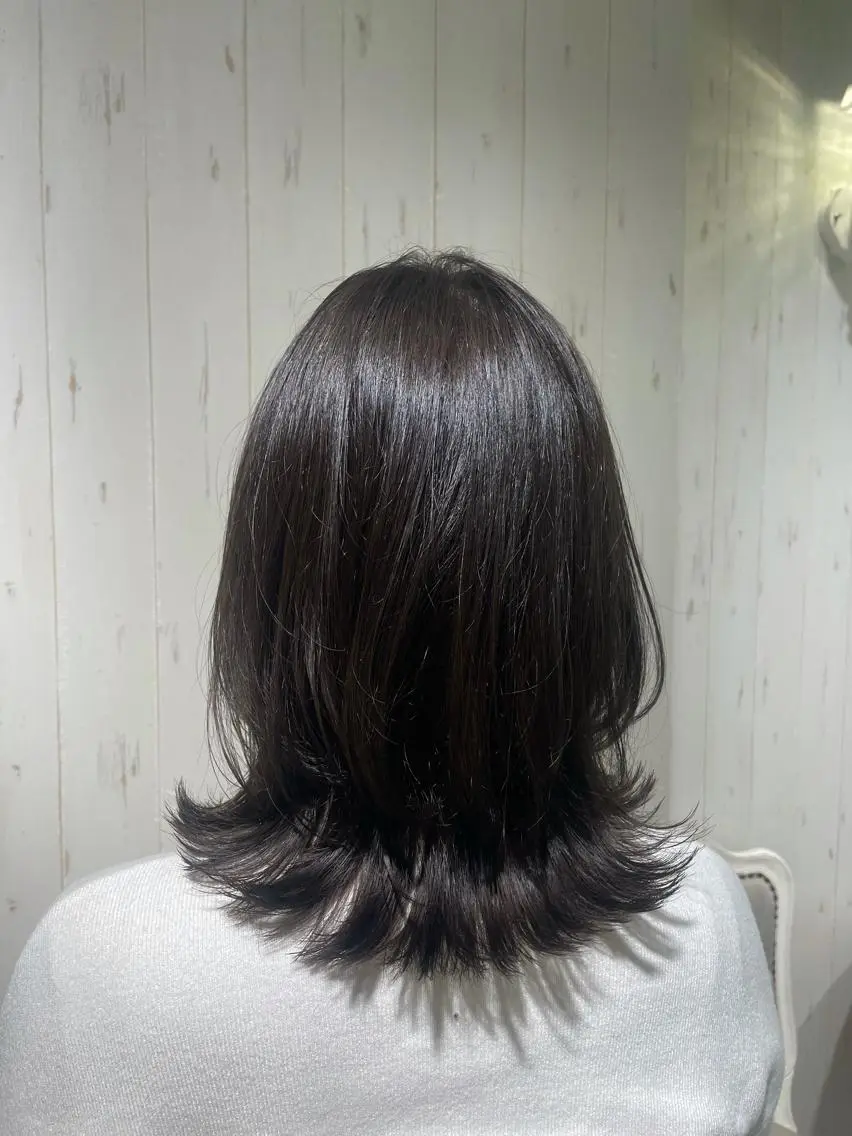 ミディアム カット ヘアカラー ヘッドスパ 韓国ヘア/Color Coutureかなのヘアスタイル