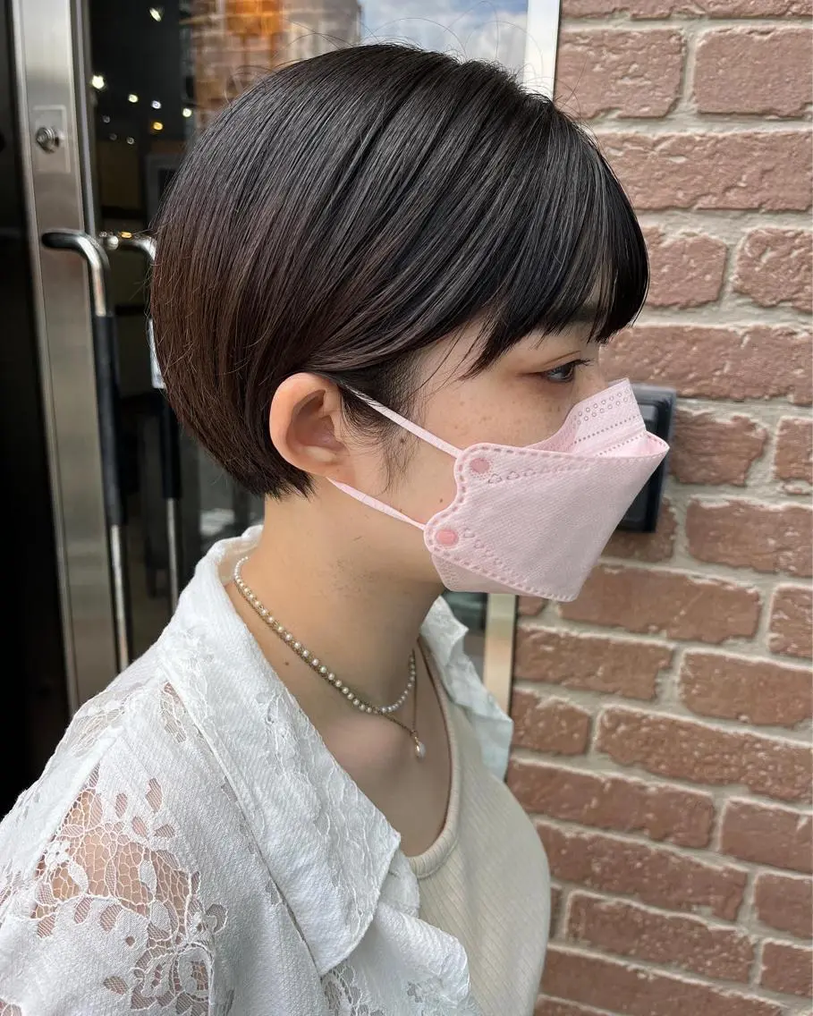 ショート カラー パーマ ヘアアレンジ メンズ キッズ ネイル マツエク・マツパ アイブロウ メンズパーマ ブラウンカラー ケアカラー 透明感カラー ピンクカラー 久木原 ゆりのヘアスタイル
