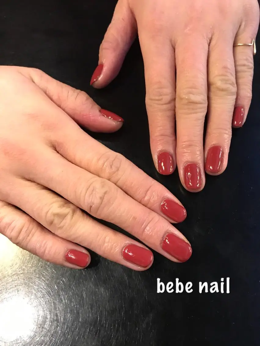 ネイル ジェルネイル ワンカラーネイル パラジェル ハンドネイル Ann nailのネイルデザイン
