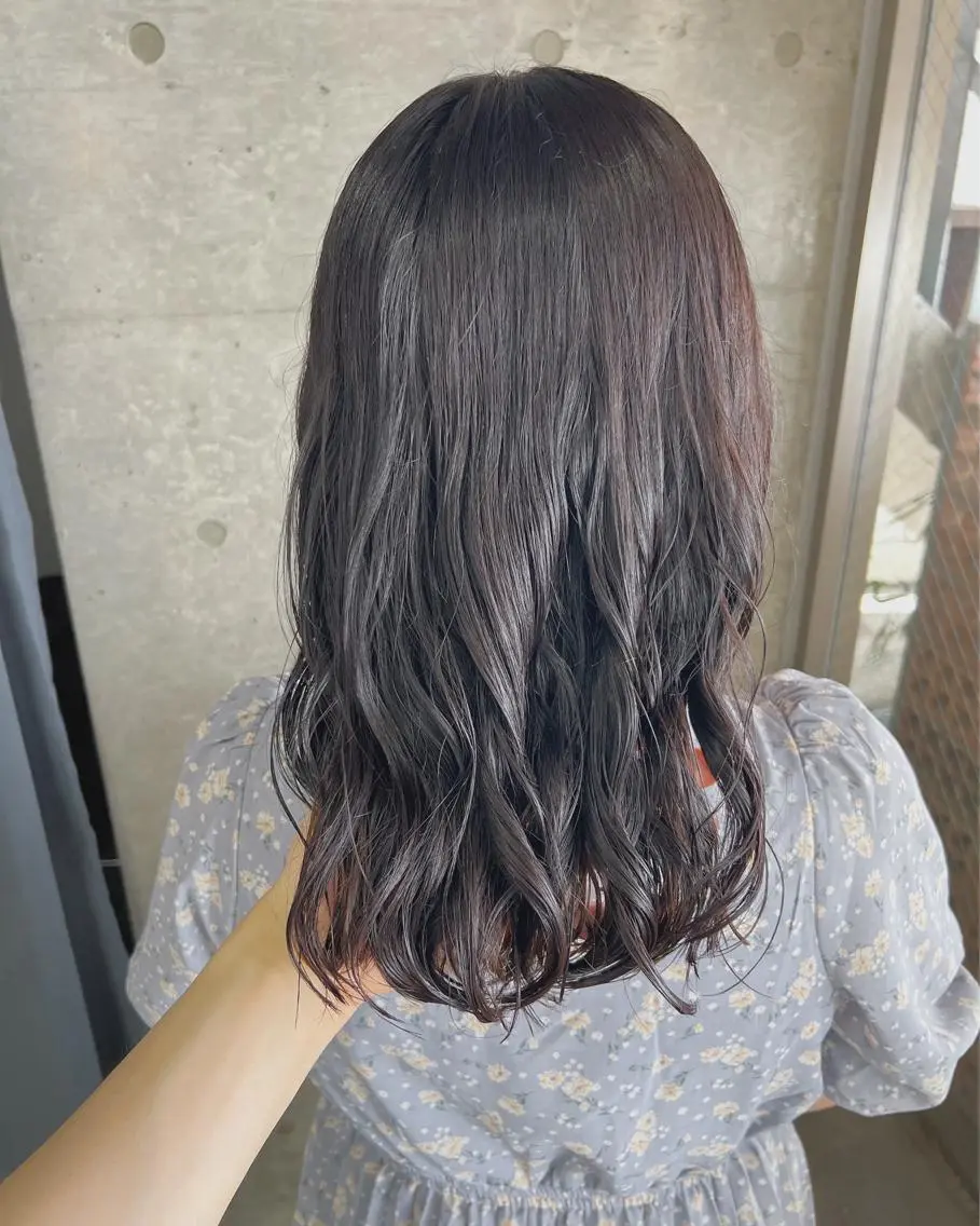 ミディアム パーマ カット パーマ トリートメント ボブパーマコテ巻き風 パーマNo1深江秀平のヘアスタイル
