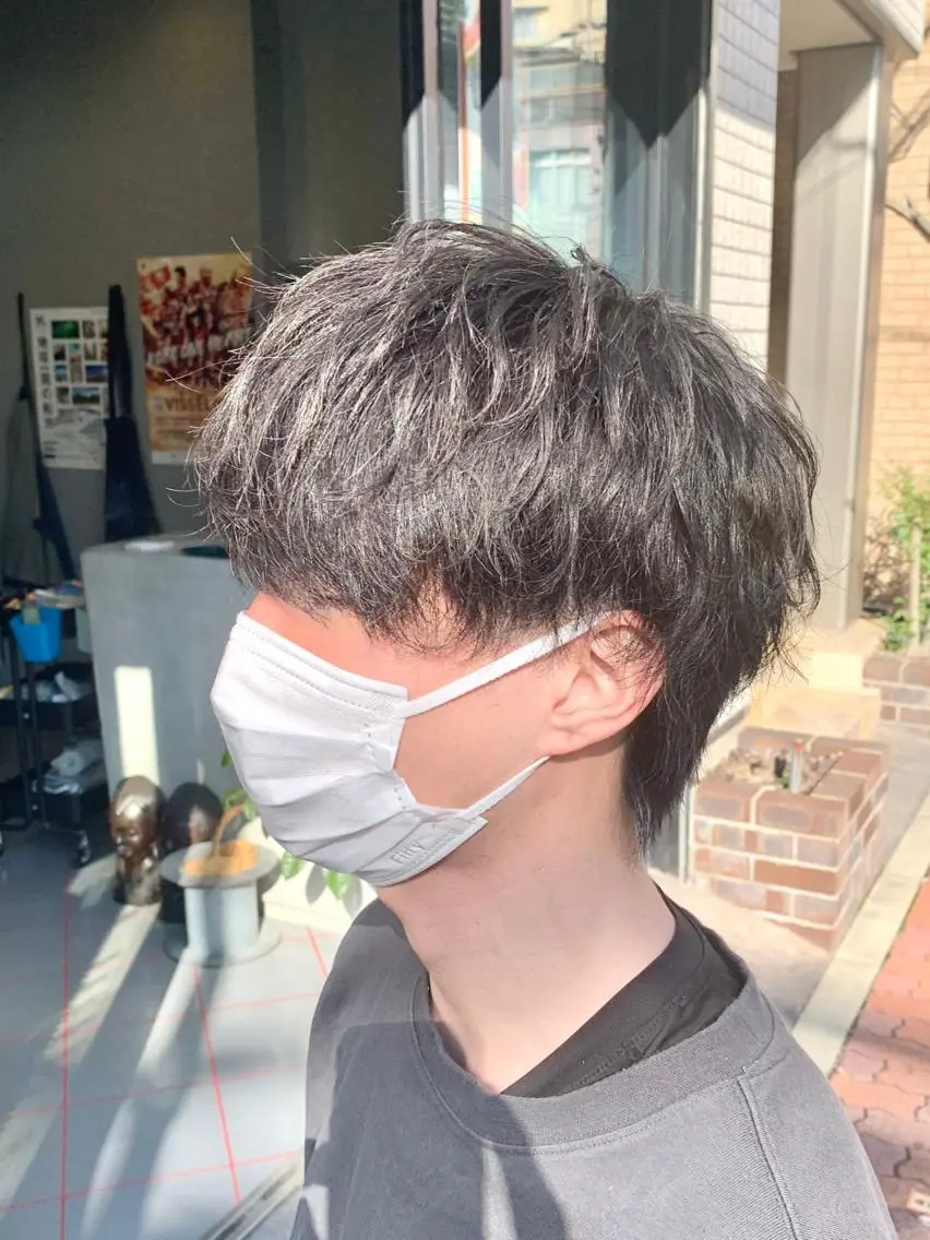 ショート メンズ マッシュ ショートヘア 【扱いやすいパーマ】 眞鍋拓己のヘアスタイル