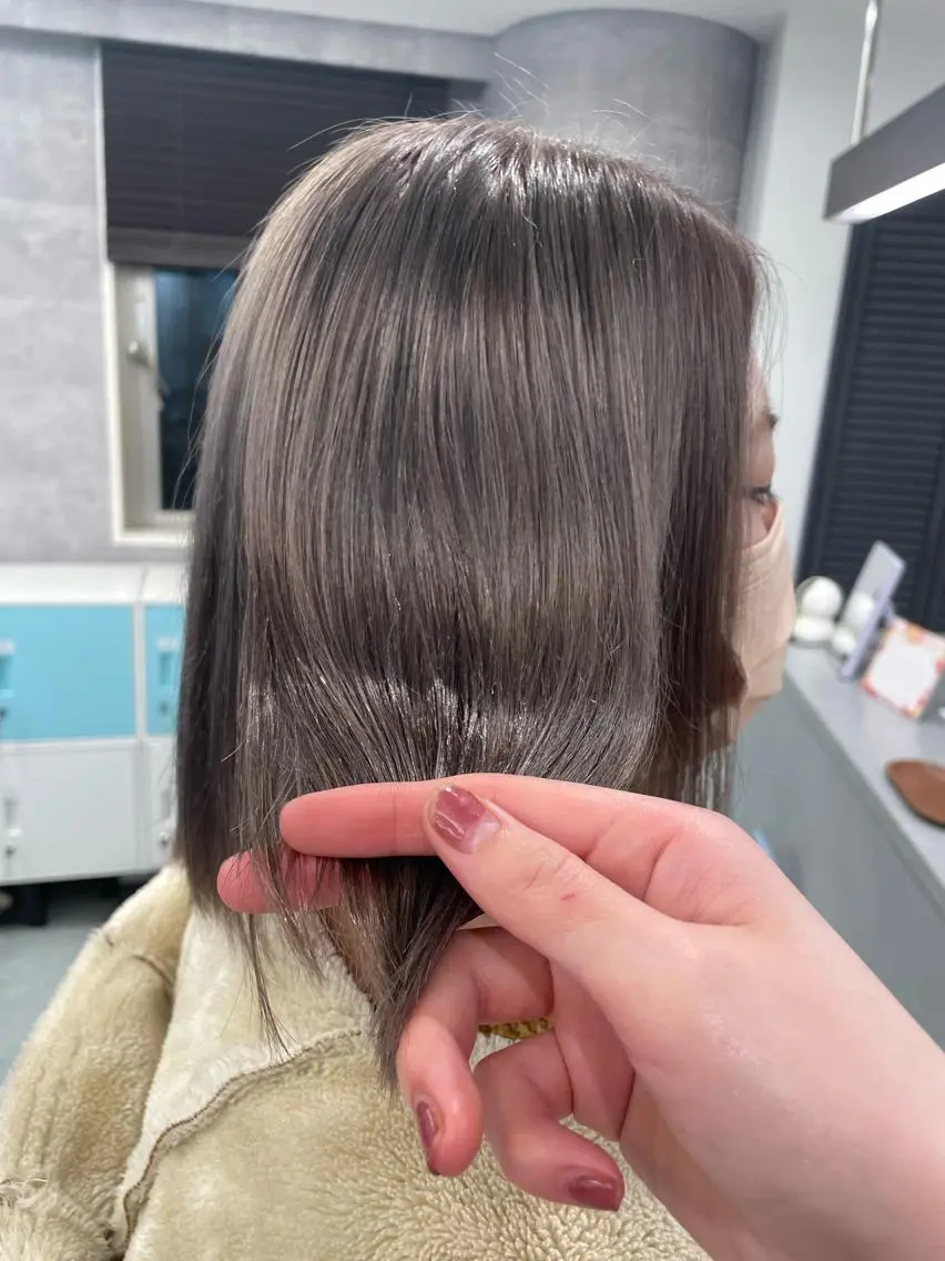 ミディアム ヘアカラー トリートメント ♡似合わせ ♡ハイトーン♡のヘアスタイル