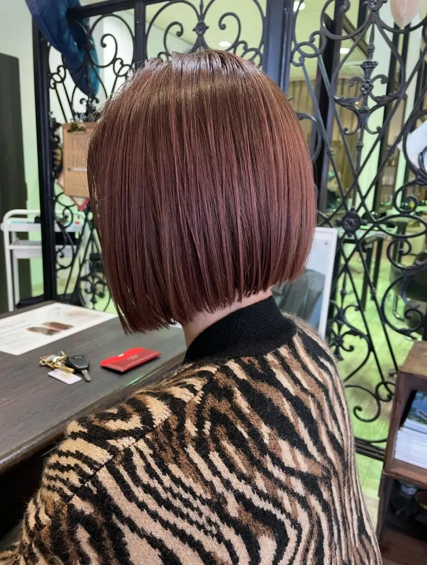 ショート カラー ブラウンカラー インナーカラー ボブ 髪質改善 レイヤーカット 韓国ボブ👩🇰🇷 小野絢未のヘアスタイル