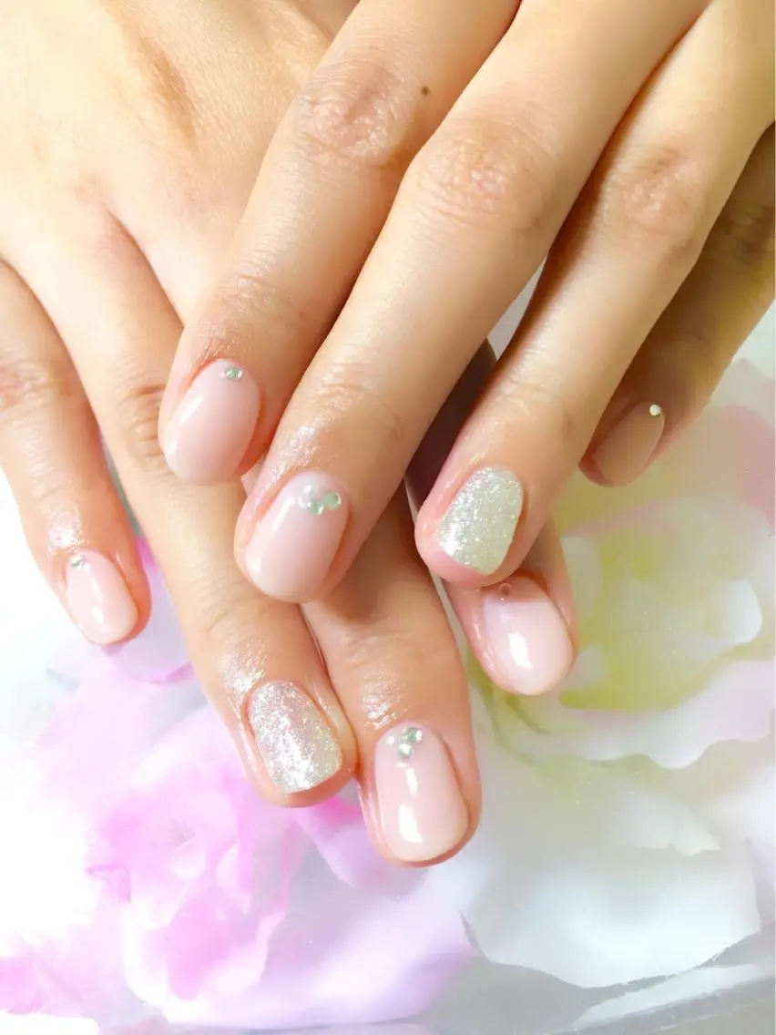 ネイル フットネイル ジェルネイル パラジェル シンプルネイル 冬ネイル clover nailのネイルデザイン