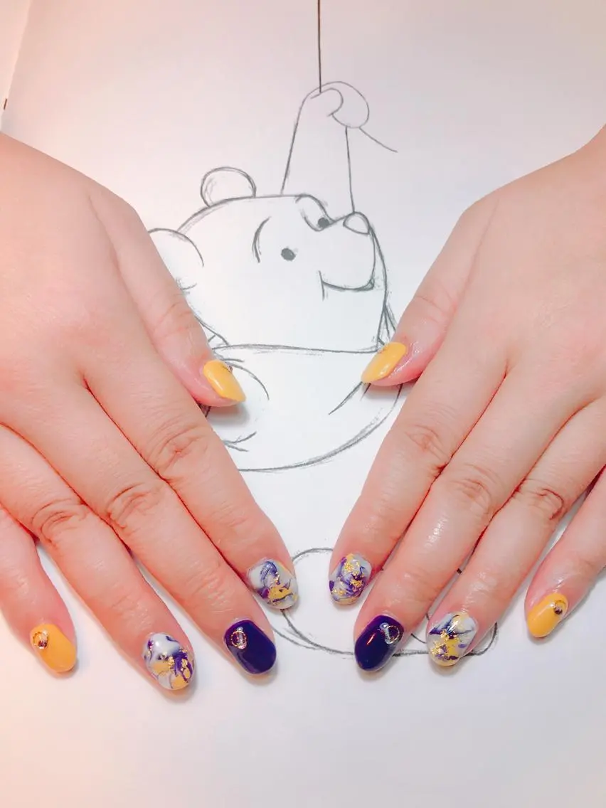 ネイル 大理石ネイル(マーブル) owlnail /持込みデザイン専門のネイルデザイン