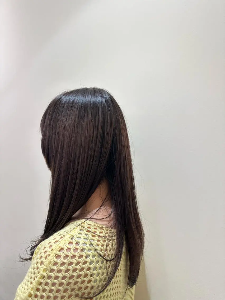 ロング ヘアアレンジ タイトボブ個性派カラ ーAKANEのヘアスタイル
