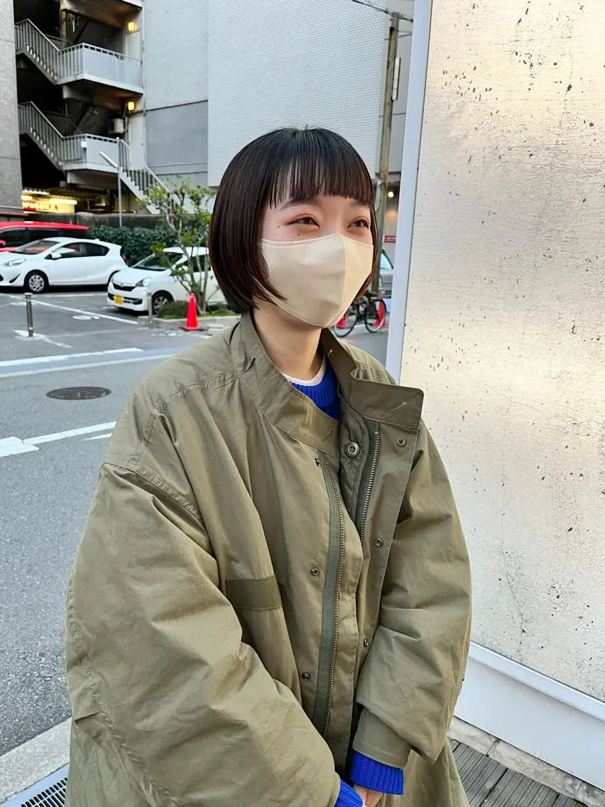 ショート 切りっぱなしボブ ボブ オン眉 ショートヘア カット ショート/パーマ/ カラー/FUKOのヘアスタイル