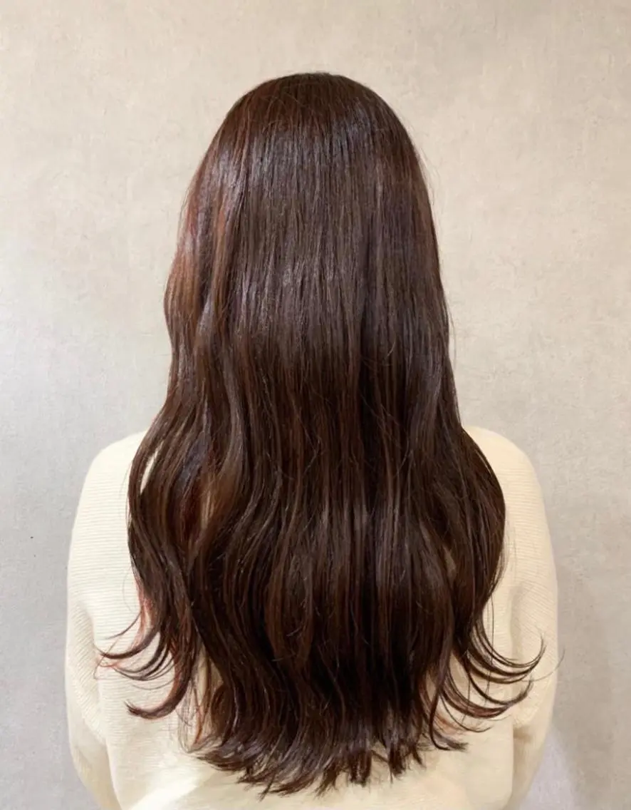 ロング カラー カット ヘアカラー トリートメント 似合わせカット/ 艶カラー/いらみなのヘアスタイル