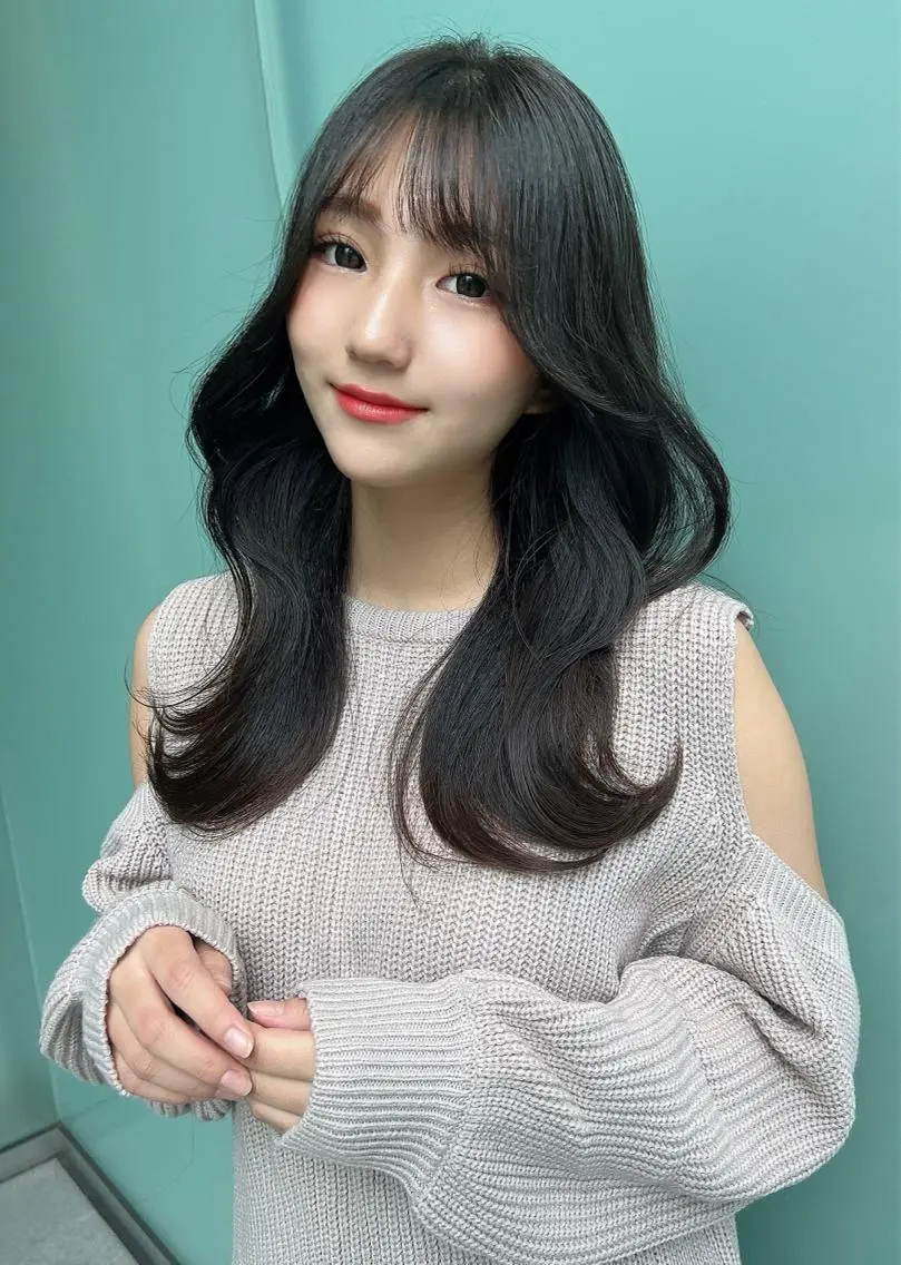 ロング カラー 韓国風ヘア カット ヘアカラー トリートメント 韓国ヘア特化型美容師 カワノマイ🇰🇷のヘアスタイル