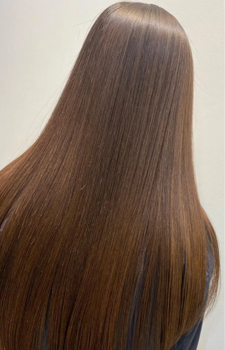 ロング 縮毛矯正 縮毛矯正 江崎 わか子のヘアスタイル