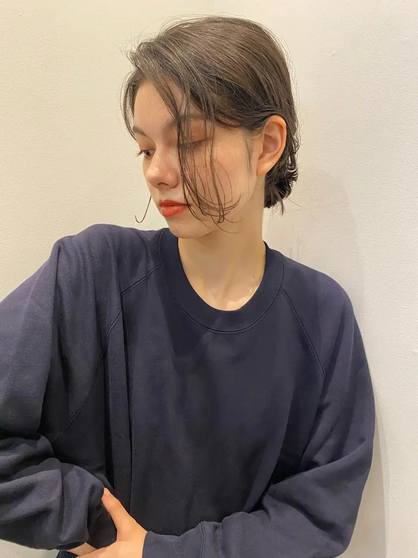 ミディアム パーマ ミディアムパーマ やました もえかのヘアスタイル