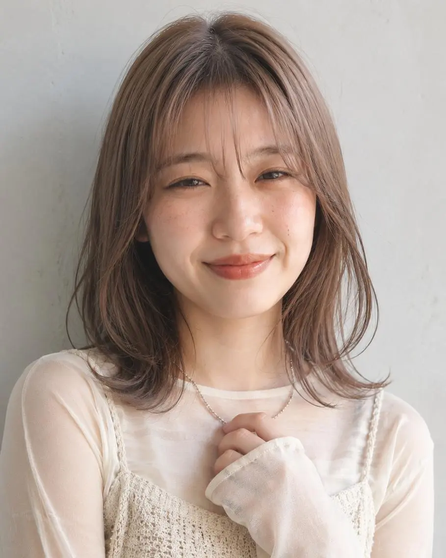 ミディアム カラーモデル募集☆ 小園彩夏のヘアスタイル