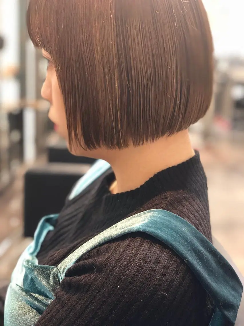 ショート 切りっぱなしボブ ボブ 中野 恵脩のヘアスタイル