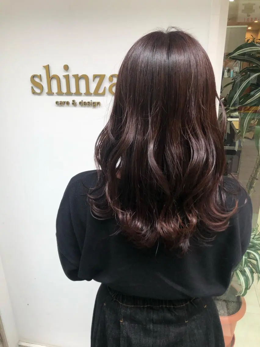 セミロング カラー ヘアアレンジ ラベンダーカラー 髪質改善/ ツヤ髪カラー/高井のヘアスタイル
