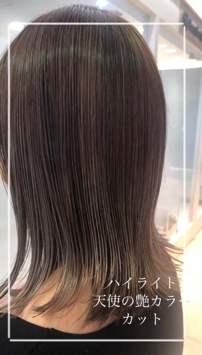 ミディアム カラー ヘアカラー トリートメント 縮毛矯正/髪質改善/ 艶髪ササキナツミのヘアスタイル