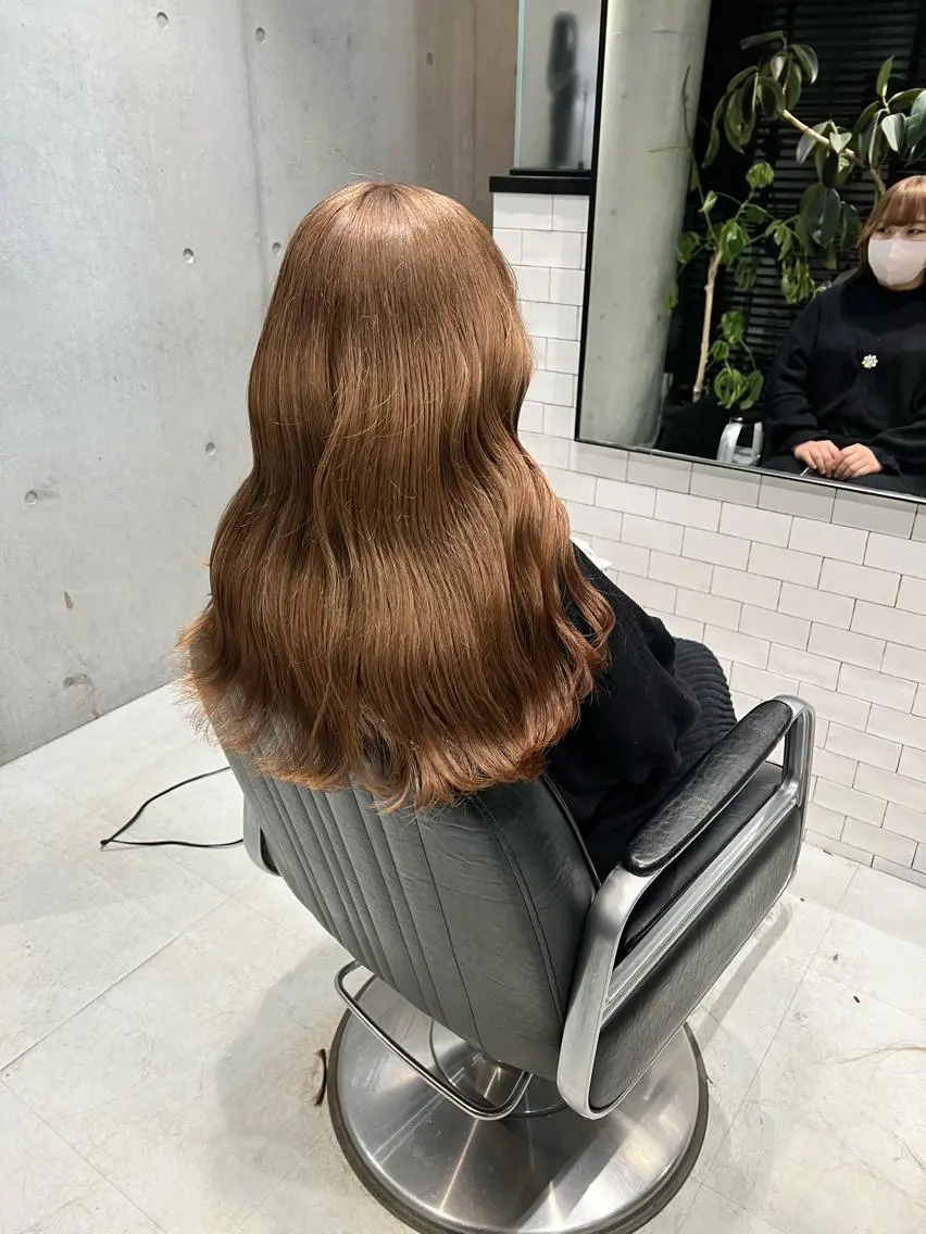 ロング カラー カット ヘアカラー トリートメント 赤みゼロ/透明感 カラー🌿KANTAのヘアスタイル