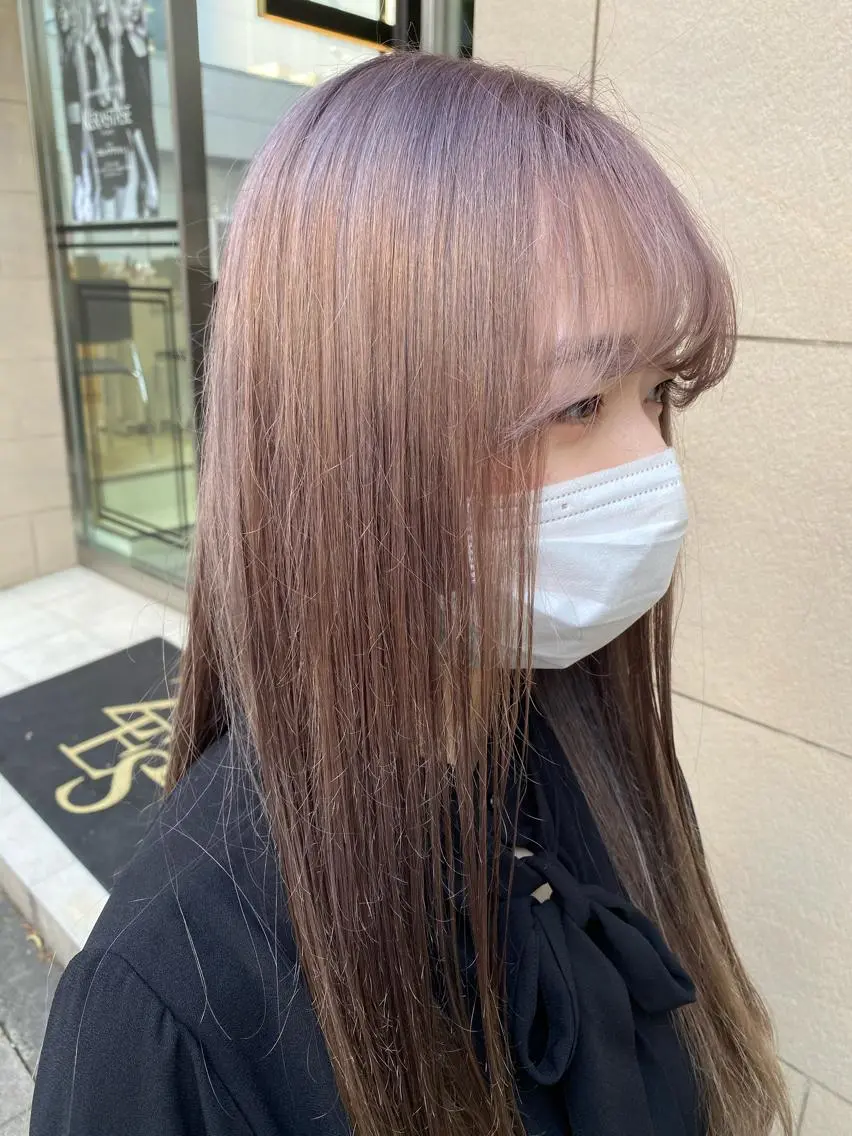 ロング カラー ヘアアレンジ TSUNA 🌙 Lim 五反田のマツエク・マツパデザイン