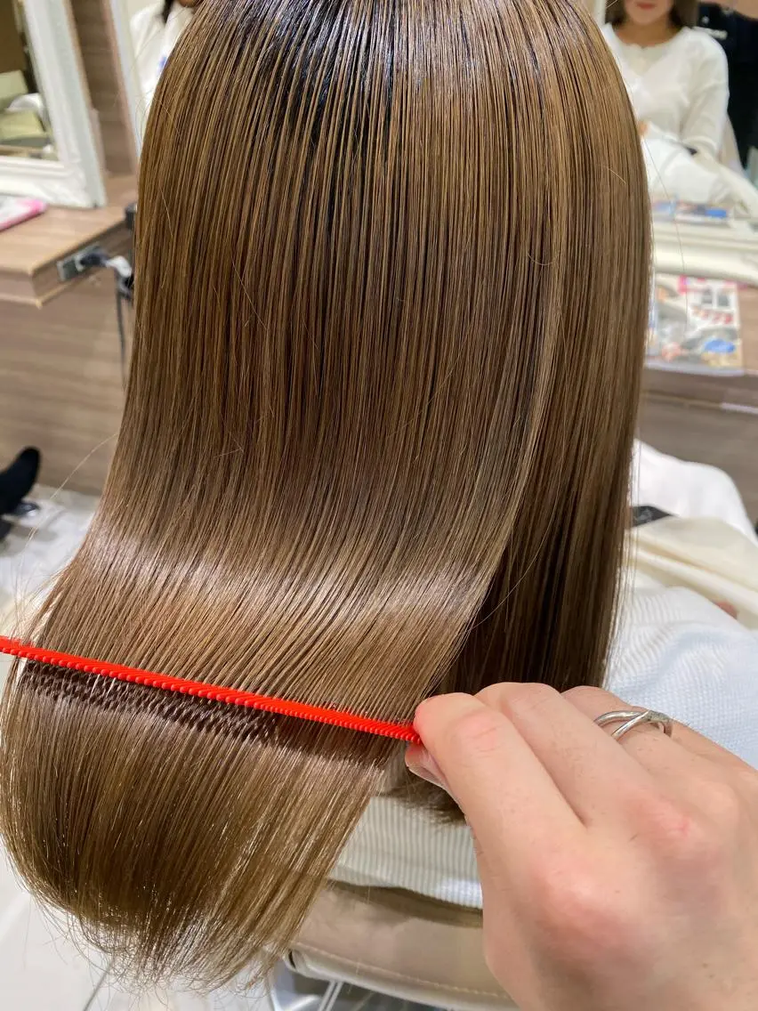 セミロング 髪質改善 縮毛矯正 トリートメント 清野 大のヘアスタイル