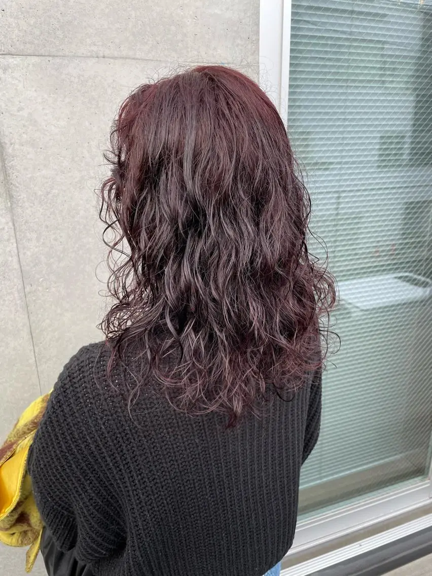 ミディアム パーマ カット パーマ 佐伯 和佳のヘアスタイル