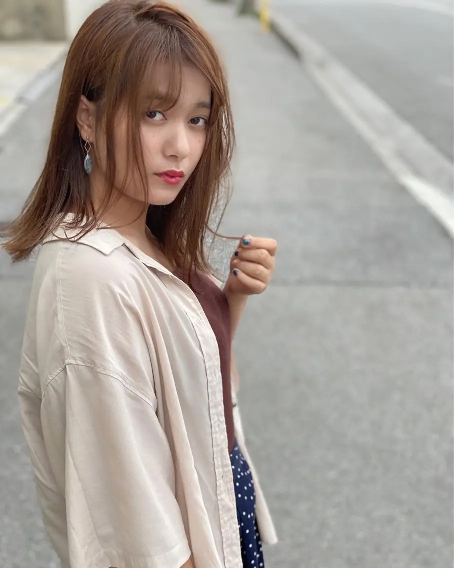 ミディアム パーマ カット ヘアカラー grand juteのヘアスタイル