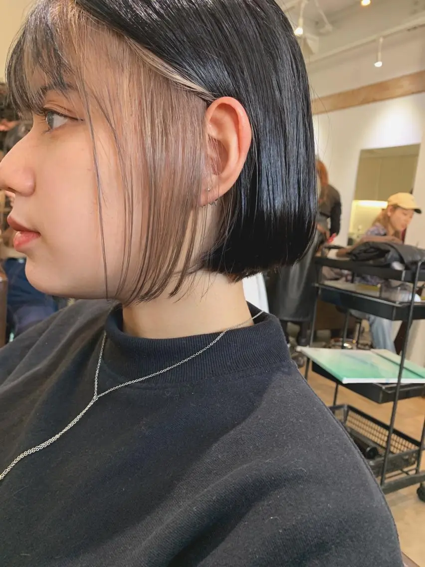 ショート カラー パーマ ヘアアレンジ カット ヘアカラー トリートメント パーマ/透明感カラー /ボブ/吉田一生のヘアスタイル
