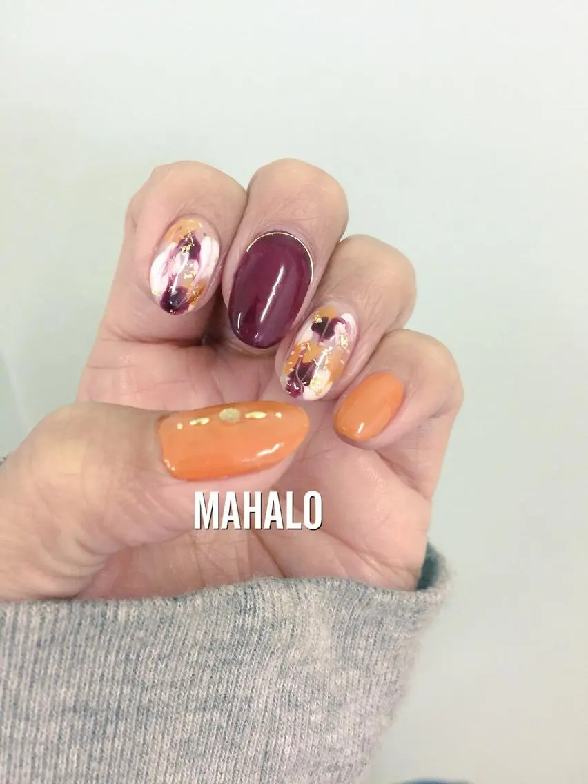 ネイル ニュアンスネイル MAHALO MiwAのネイルデザイン