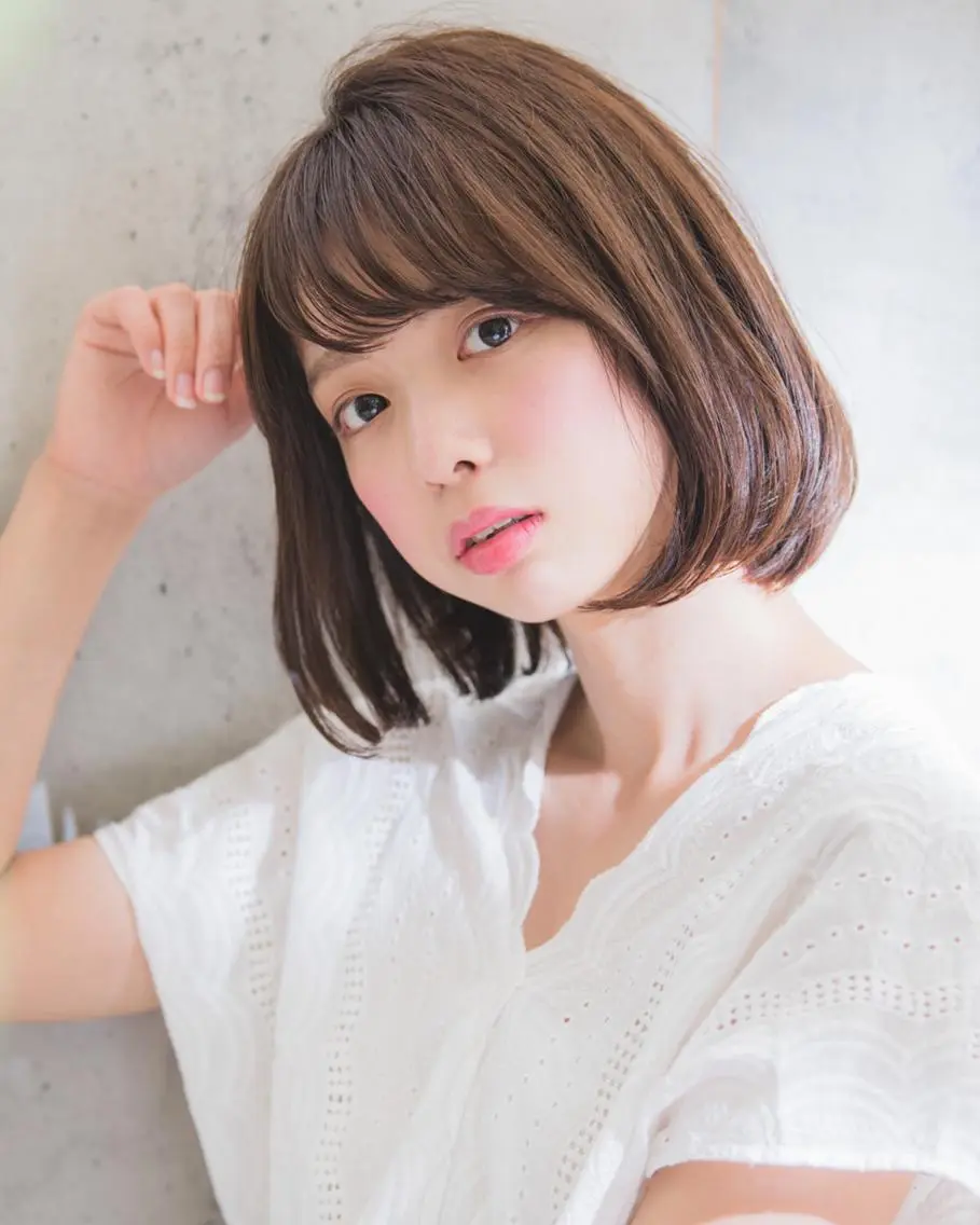 ショート カラー アッシュ 透明感カラー カット トリートメント 宮澤  タケル ミディアムヘアのヘアスタイル
