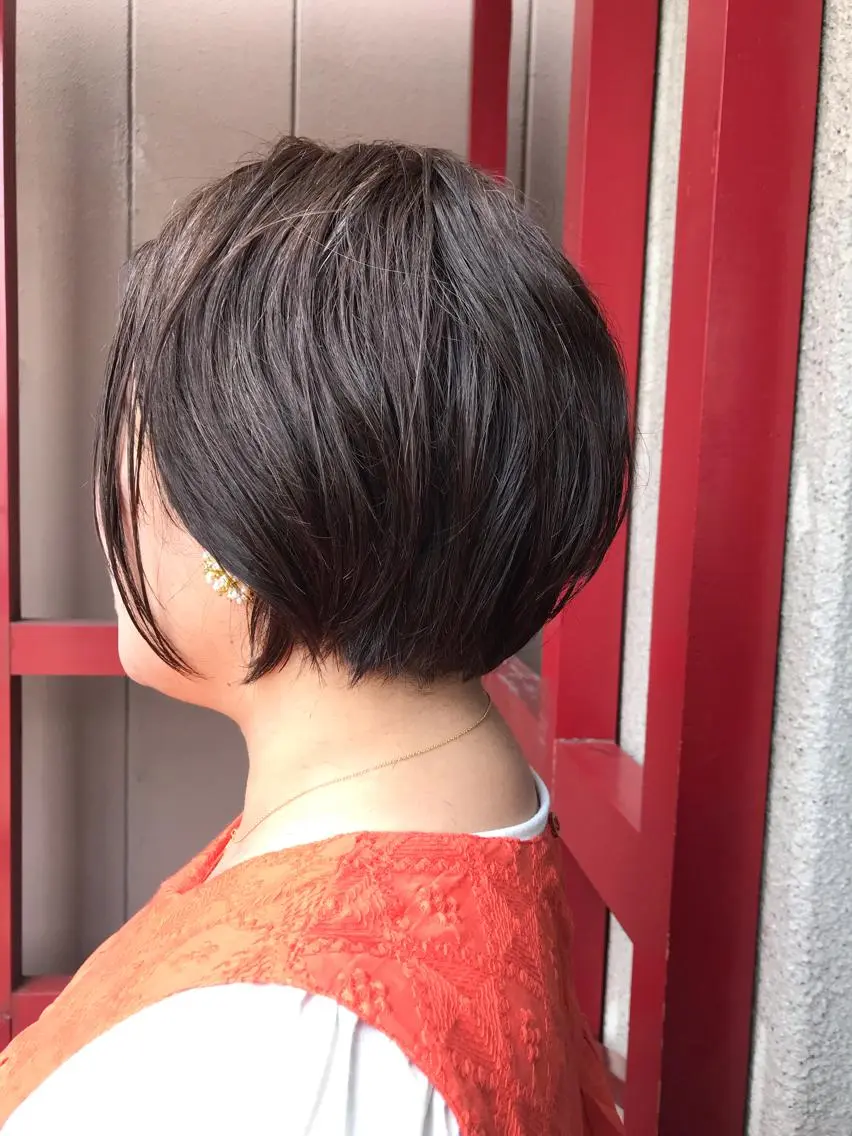ショート カラー イルミナカラー カット ヘアカラー トリートメント ママ美容師 ＊ヒマワリのヘアスタイル