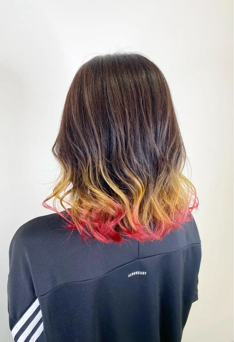 ミディアム カラー カット ヘアカラー トリートメント 大橋 輝久のヘアスタイル