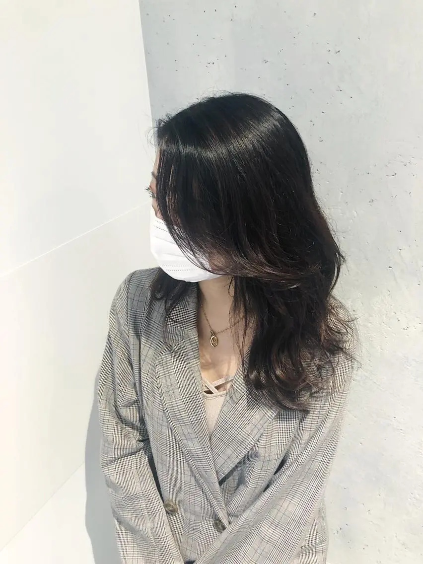 ロング カラー カット ヘアカラー トリートメント 髪質改善/顔まわり 石原のヘアスタイル