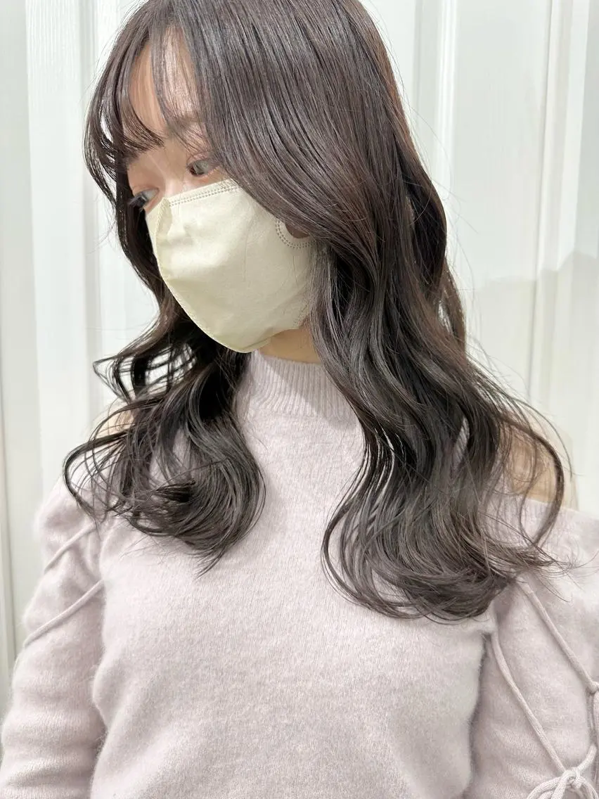 セミロング カラー ヘアカラー トリートメント ヘッドスパ ヘアセット kai .のヘアスタイル