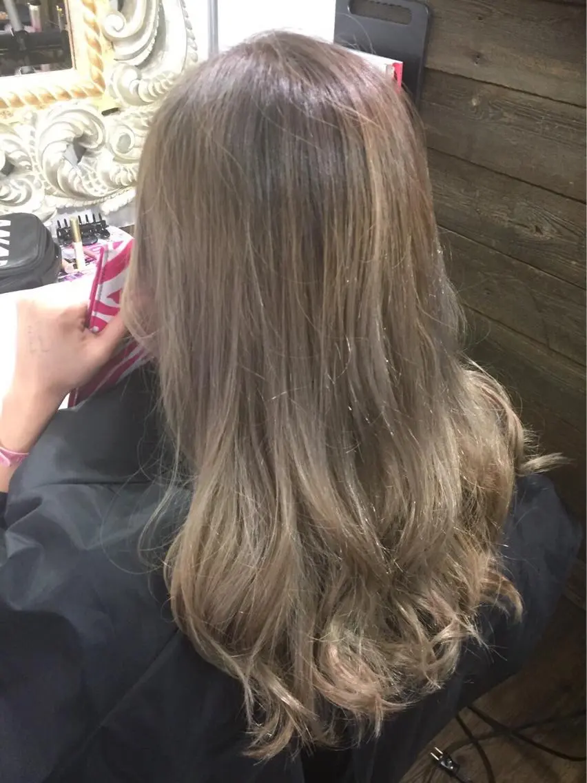 ミディアム セミロング ロング カラー グラデーションカラー グレージュ 外国人風カラー 🧡ショートの達人 🧡SHOのヘアスタイル