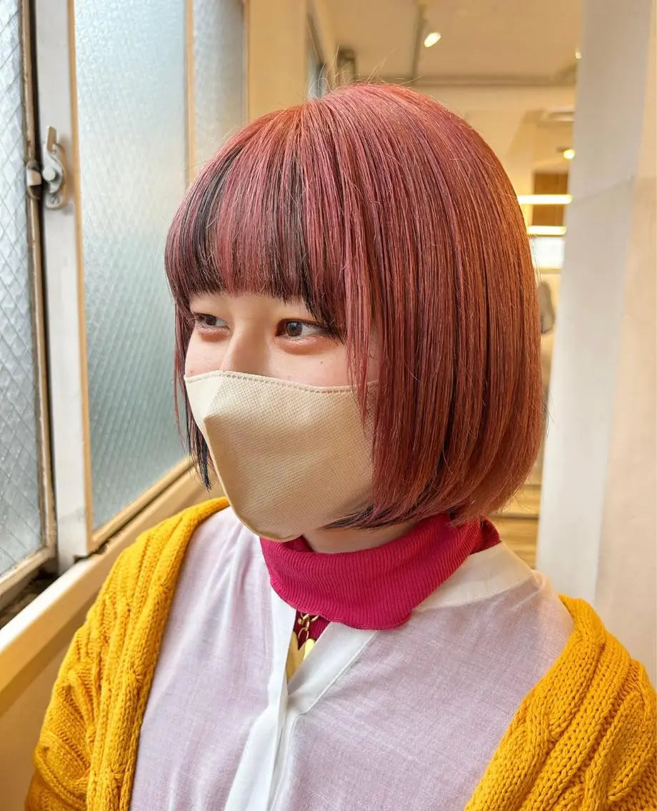 ショート ヘアカラー ゆうき あすかのヘアスタイル
