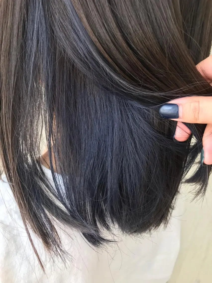 ミディアム カラー ブルーカラー 髪質改善☀️ miho☀️のヘアスタイル
