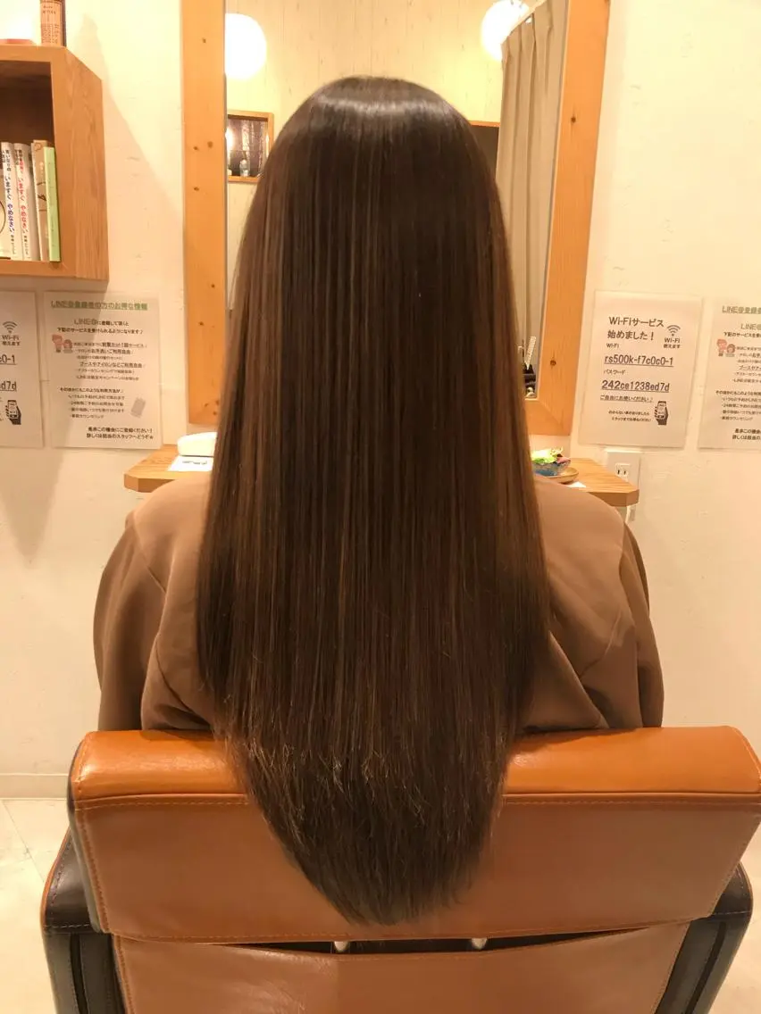 ロング 縮毛矯正 ツヤ髪専門美容師 桑原 和誠のヘアスタイル