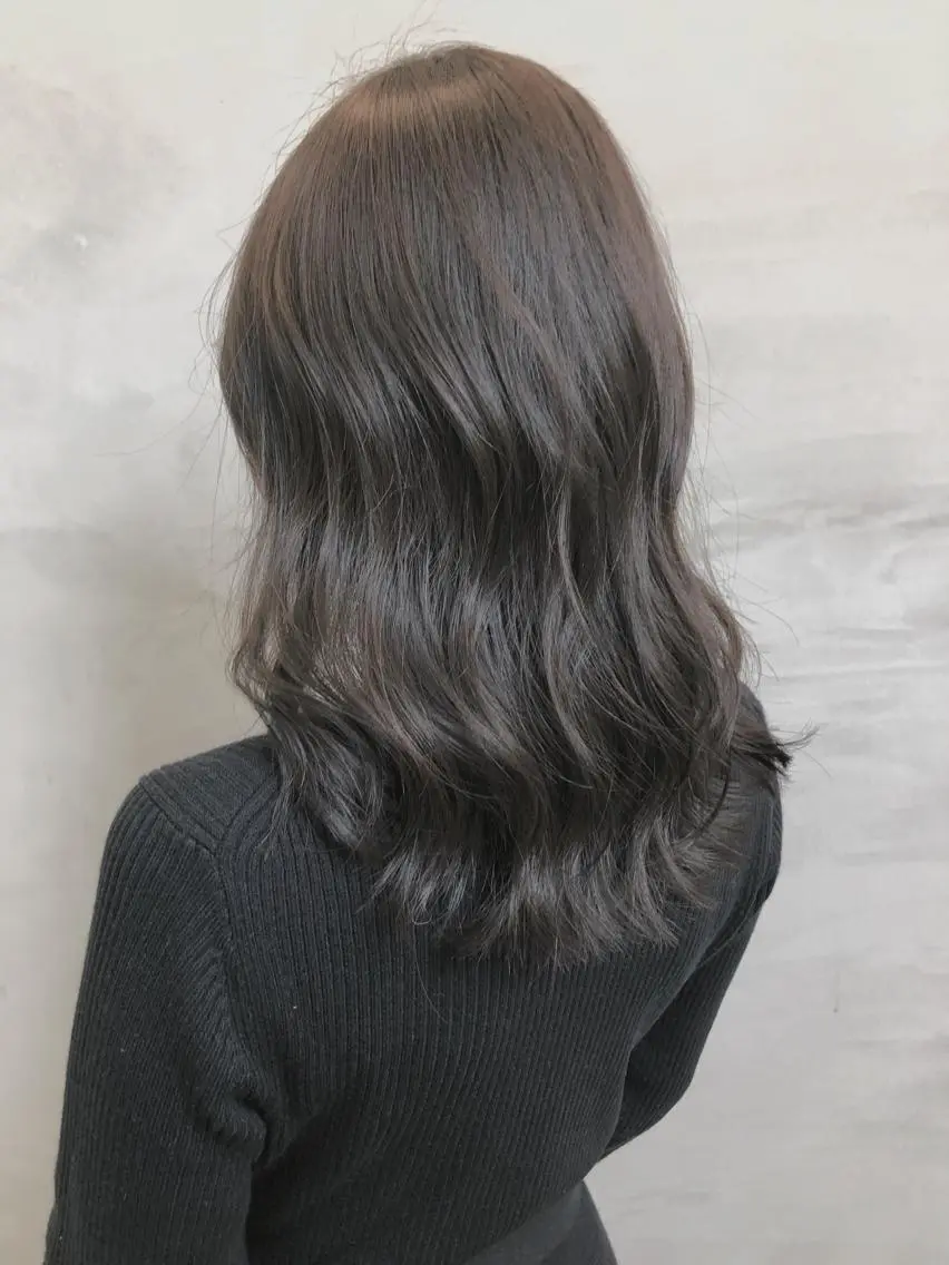 セミロング カラー ヘアカラー トリートメント マンツーマン／韓国 ヘア‎Amiのヘアスタイル