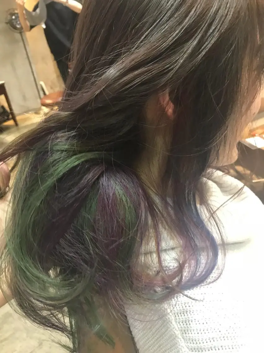 ミディアム カラー パーマ ヘアアレンジ メンズ キッズ ネイル マツエク・マツパ メンズインナーカラー インナーカラー サロンドミルク 原宿のヘアスタイル