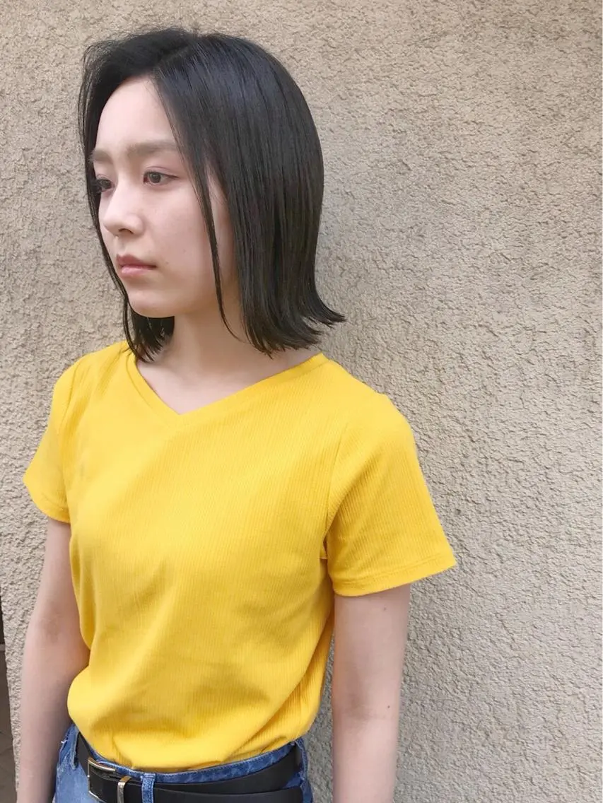 ミディアム カラー カット ヘアカラー トリートメント 坂本 裕介のヘアスタイル