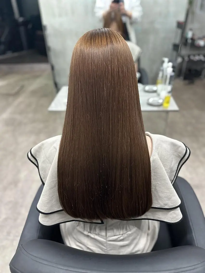 ロング カット ヘアカラー 縮毛矯正 トリートメント 💚Forest Mirror💚のヘアスタイル