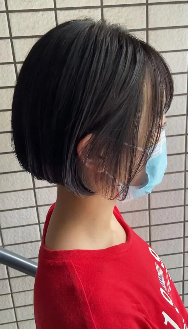 ショート ボブ シースルーバング オルチャンヘア カット トリートメント 二児のパパで店長な 戸田健治のヘアスタイル