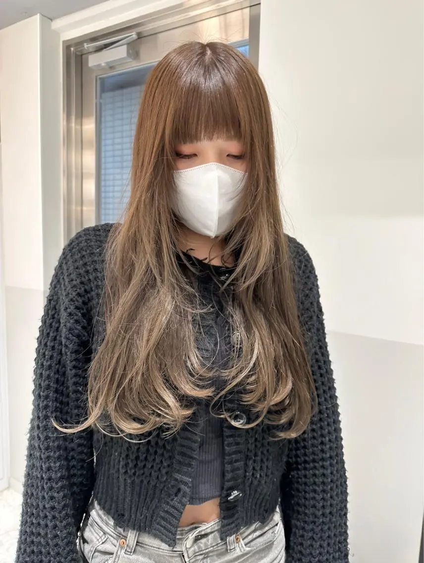 ロング カット ヘアカラー トリートメント ୨୧柔らかいカラー nozomi ୨୧のヘアスタイル