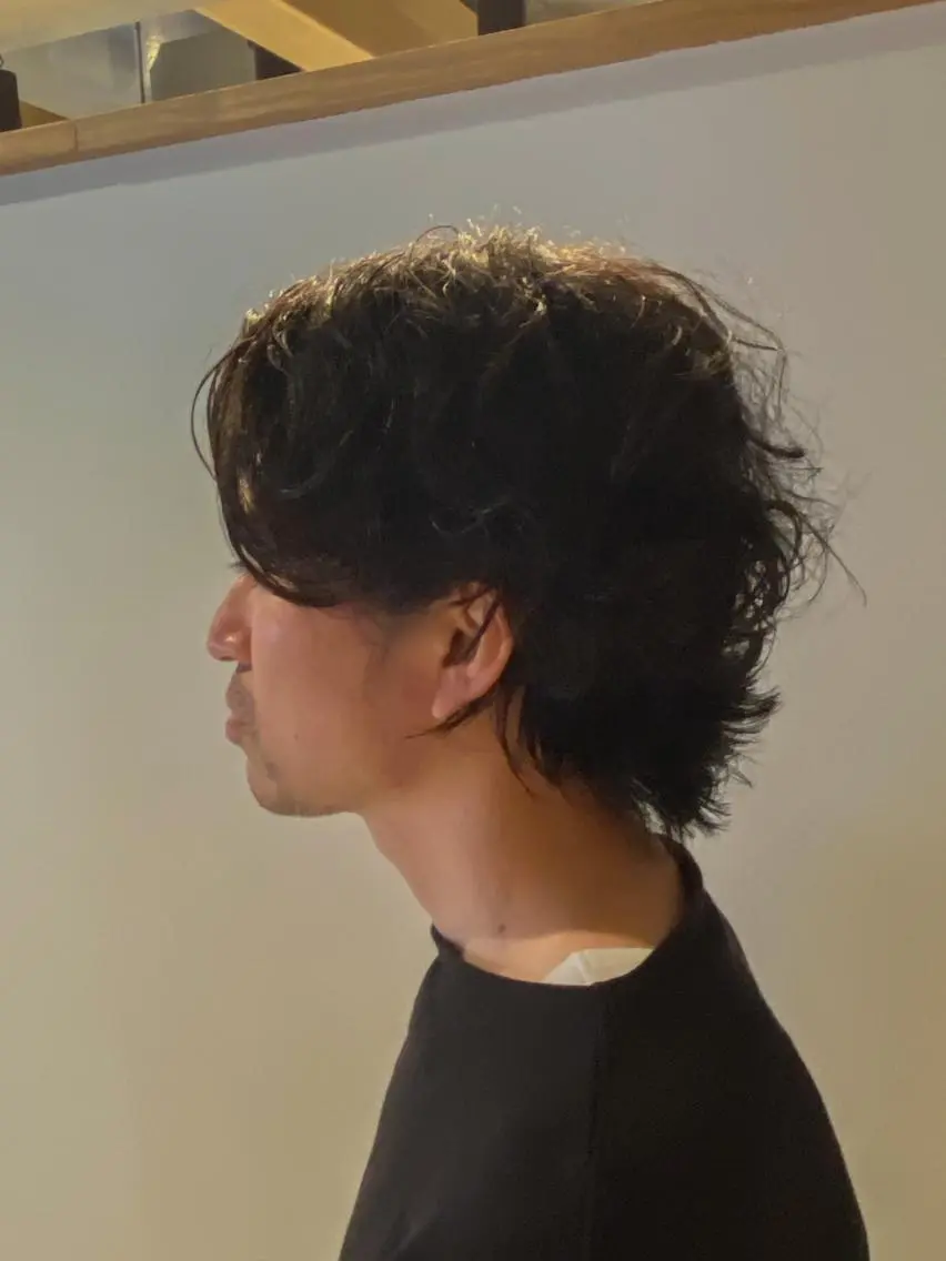 パーマ メンズ メンズパーマ 刈り上げ メンズウルフカット ウルフカット SHOTA OAK恵比寿/代官山のヘアスタイル