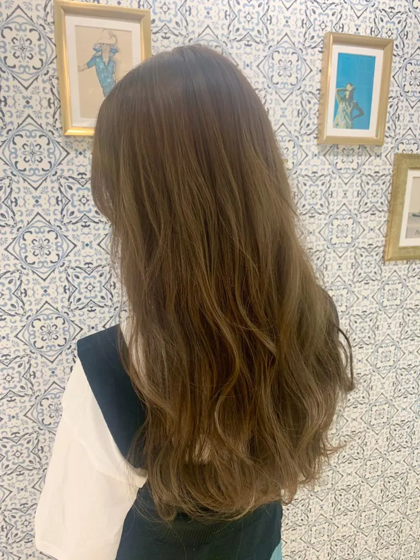 ロング ヘアカラー トリートメント 韓国ヘア特化型美容師 カワノマイ🇰🇷のヘアスタイル