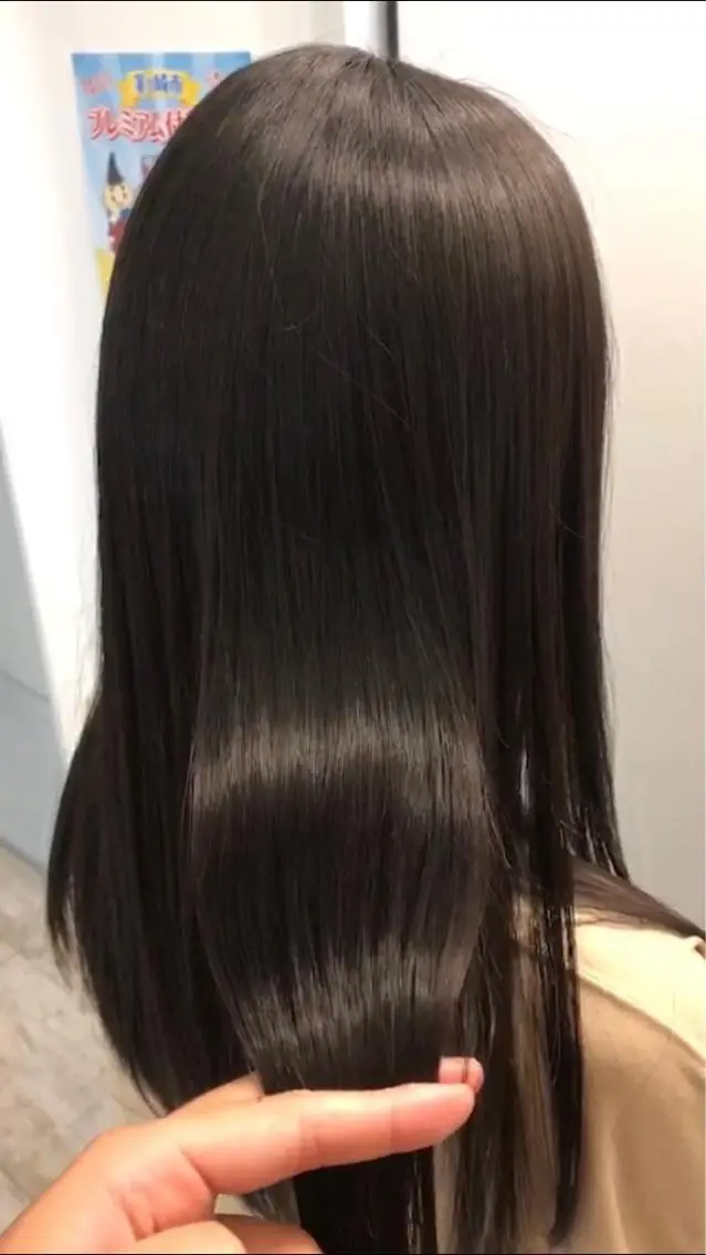 ロング 髪質改善 縮毛矯正 トリートメント 酸熱トリートメント トリートメント 岩崎 裕司のヘアスタイル
