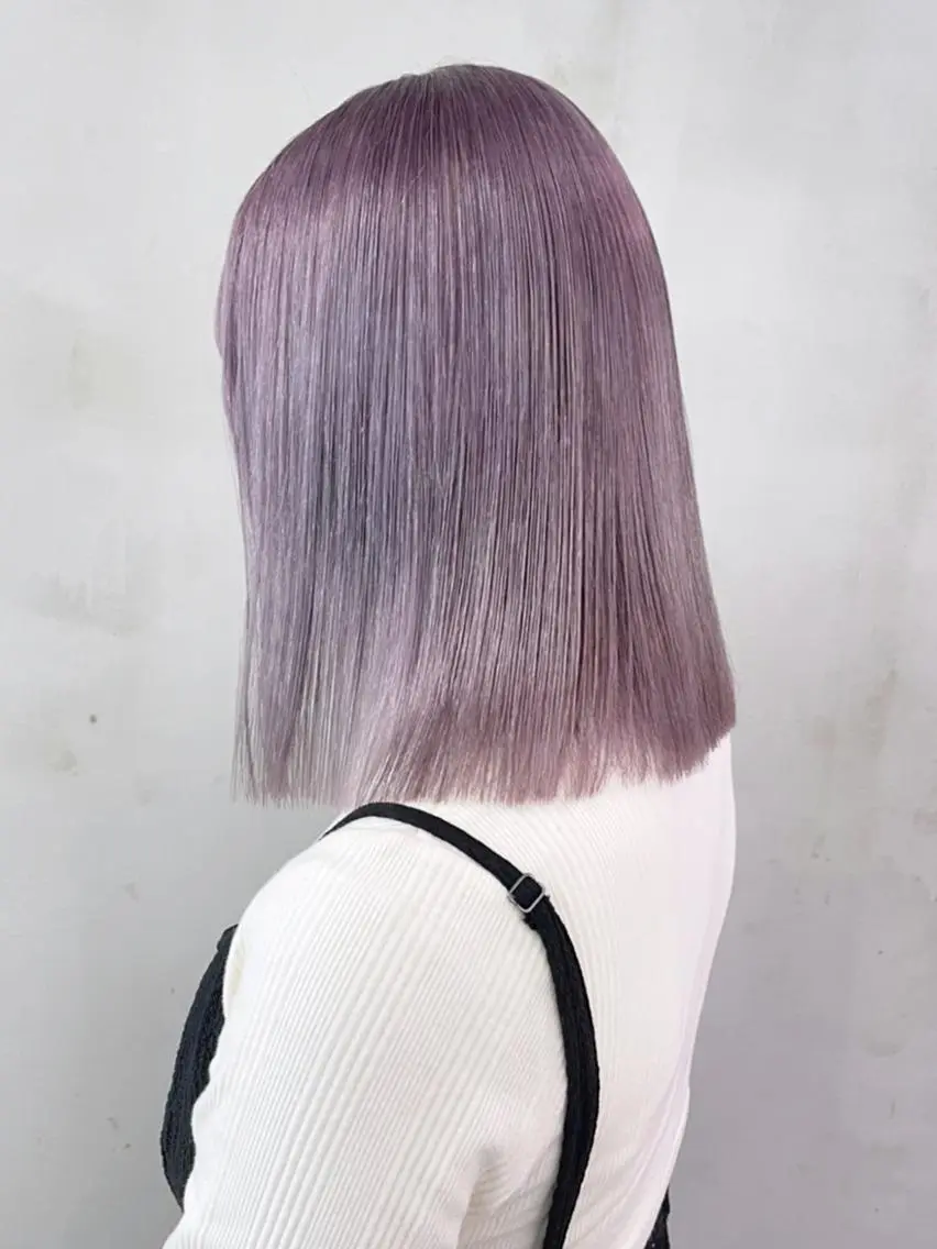 ミディアム パーマ ヘアアレンジ カラー ラベンダーカラー ボブ カット ヘアカラー トリートメント ITbyALBUM 浦和店のヘアスタイル